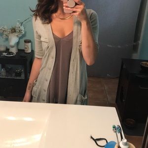 Anthropologie gray cardigan